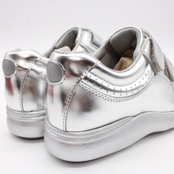 Hush Puppies Shoes Womens Silver Metallic Leather Power Walker II Size 5.5 NIB - Picture 8 of 11